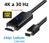 HDmatters Mini DisplayPort to HDMI 4K cable 6ft 1.8M Mini DP 1.2 to HDMI adapter cable Thunderbolt to 4K HDMI HDTV cable for mac