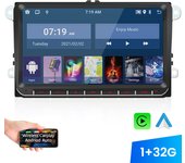 Radio de coche de 9 pulgadas Android 12,0 reproductor Multimedia de coche GPS BT WiFi Carplay para VW Golf Polo Skoda Passat Seat Leon Auto Radio