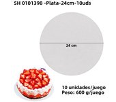 Silvery Coated Round Cake Board Diameter 10-33CM Available Circle Cardboard Base Dessert Tray Mousse Cake Decorating Supplies