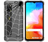 Funda Silicona Transparente para Ulefone Armor 12 5G diseño Araña Dibujos