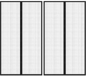 vidaXL Cortinas Mosquitera Magnética para Puerta (2 unidades) Negro Tela Contra Insectos Dimensiones 200 x 80 cm,  210 x 100 cm,  210 x 90 cm y mas