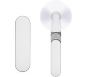 Mini ventilador de mano, ventilador de bolsillo pequeño portátil recargable por USB (blanco, paquete de 1)