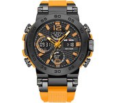 WECOOL Brand Dual Display Digital W-822 50M Waterproof Alarm Clock Luminous  Watch For Man