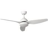 TECHBREY - Ventilador de Techo Silencioso 127cm | Motor DC Bajo Consumo | 6 Velocidades | Mando a Distancia | Uso Interior/Exterior | Función Verano/Invierno, Blanco, Policarbonato