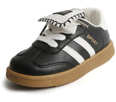 Children Sneakers Kids Casual Running Sport Shoes for Baby Boys Girls Anti-skid Soft Soles Pu Leather Flat Bottom Board Footwear