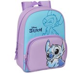 Mochila Sweet Stitch Disney 34cm adaptable. Mochila ergonómica con amplio espacio. Diseño resistente y versátil para llevar tus pertenencias con estilo.