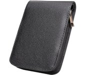 Estuche para bolígrafo estilográfico - Estuche de piel sintética para 12 bolígrafos (negro)