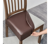 WaterProof PU Leather Dining Room Chair Cover Seat Covers Elastic Stool Covers Durable Dust-proof Cushion Cover for Home Hotel