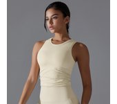 Chaleco de Yoga de punto a rayas, camiseta sin mangas para correr, deportes, Fitness, gimnasio, entrenamiento de realce, Tops deportivos para gimnasio