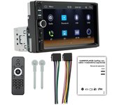 BQCC 7" 2Din/1 Din MP5 Car Player Mirrorlink wired Android AUTO/CarPlay BT AUX  Colorful lights FM Car Radio F7018C