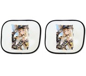 MERCHANDMANIA PARASOL DOBLE fanart dama traviesa cute juego anime sunshield coche videojuego pc