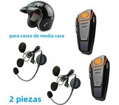 BT-S2NS Motorcycle Bluetooth-Compatible Helmet Headset Intercom Waterproof Multi Interphone FM MP3 1000M Intercomunicador