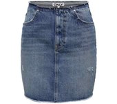 Falda Only Viola denim azul corta con rotos para mujer