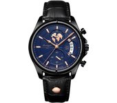 POEDAGAR Luxury Brand Man Watch Chronograph Date Waterproof Leather Watches For Men Casual Male Clock Sports Quartz Men's Watch