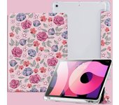 Flower Case For iPad 9th/ 8th/ 7th Generation 10.2 inch Case,For MiNi 4/5/6 Cover,with Pencil Holder,Auto Wake/Sleep Cover