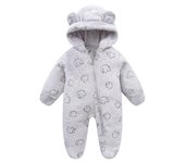Newborn Baby Romper Soft Baby Oneies Flannel Baby Clothes Autumn Infant Jacket Cute Newborn Bodysuit 0-12 Months