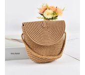 Handwoven Shell Shape Straw Shoulder Bag Crossbody Bag Kid Summer Beach Straw Bag Envelope Wallet for Wowen Girls