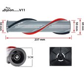 For DYSON V11 Brush Roll Replacement Kit Compatible Cordless Brushroll Cleaner Head Brush Bar Roller Part