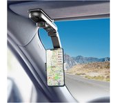 Soporte universal para teléfono móvil con visera solar de 360 grados, compatible con iPhone 13/12 Pro, Pro Max, XS, Samsung y otros dispositivos, accesorio para coche (negro)
