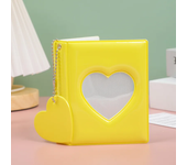 New 3-inch Solid Color Photo Album Love Hollow Photocard Holder with Heart Pendant Kpop Idol Cards Collect Book Polaroid Album