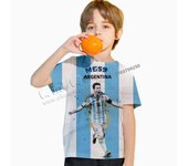 3D Print Messi Football for 2-14 Years Old Summer Boys Scope Toy Story Alien Short Sleeve Children Top Shirts T-shirt for a Boy