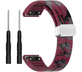 1pc 20mm 22mm 26mm Camouflage Silicone Quick Release Sports Watch Band for Garmin Fenix 5/ 6/ 7 Series Smartwatch Accessories
