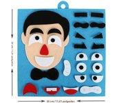 30cm/11.8in Change Face 3D Puzzle Funny Game Children Montessori Learning Educational Toys for Kids Facial Expression Sticker