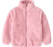 New autumn and spring children's warm fleece solid color stand-up collar pocket long-sleeve fashionable versatile jacket