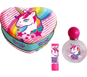 Estuche Corazón Unicorn Love con Colonia 50 Ml y Pintalabios - Fragancia Mágica