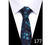 New Style Fashion 7.5 cm Blue Striped Floral Tie For Men Gravatas Hombre Fit Wedding Workplace Birthday Gift