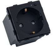 IluminaShop - Enchufe Tipo F Schuko 16A IP20 WiFi Negro Compatible con Alexa y Google Home Serie Modern