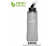 MAP BROTHER S005 250ml 420ml 500ml Soft Flask Folding Water Bottle TPU Can Hold Ice Cubes Running Hydration Pack Waist Bag Vest