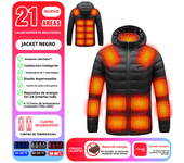 Skiing Heated Jacket 21 Areas USB Electric Heating Cotton Clothes Snowfield Heated Vests Coat Hunting Camping Winter Warm