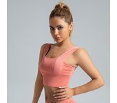 Tirantes anchos, sujetador deportivo antigolpes y antiflacidez, sujetador deportivo push-up para correr y fitness