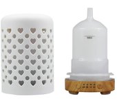 Ceramic Ultrasonic Air Humidifier Timing Function Aroma Diffuser Desktop Essential Oil Diffuser Room Scent Diffuser with Lights