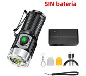 2000LM LEDMini Flashlight Powerful Type-C Rechargeable Use 18350 Battery Outdoor Waterproof Aluminum Alloy Torch Camping Lantern
