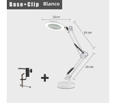 BIT Lupa con luz LED 2 en 1, lámpara de escritorio con 3 modos de Color, regulable, sin escalonamiento, manos libres, 5X