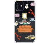 Funda original compatible con iPhone 12 Mini con un diseño de Friends Sofa