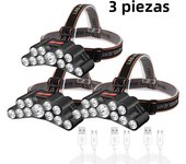 Linterna Frontal LED Potente 5/11 Con Batería 18650 Recargable Por USB Para Camping Y Pesca Luz De Escenario Exterior Impermeable