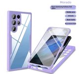 360 Full Screen Protection HD Transparency Phone Cover Case for Samsung S24 Ultra S23 Plus S22 S21 FE A55 A35 A25 A15 4G 5G