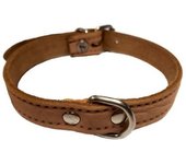 Collar Piel Labrada 20X450Mm. Tostado Raza Pequeña