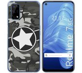 Tumundosmartphone Funda Gel Tpu para Realme 7 5G diseño Camuflaje 02 Dibujos