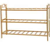 Shoppe house - Zapatero de bambu, ideal para el hogar de color bambú , válido para distintos usos como decoración, estante, estantería, mueble