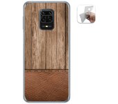Tumundosmartphone Funda Gel Tpu para Xiaomi Redmi Note 9S / Note 9 Pro diseño Madera 09 Dibujos