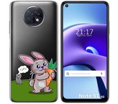 Tumundosmartphone Funda Gel Transparente para Xiaomi Redmi Note 9T 5G diseño Conejo Dibujos