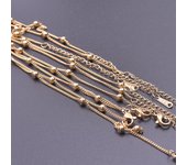 10pcs/Lot Gold Color Stainless Steel Chain 45cm Adjustable Necklace Width 1.2/1.5/1.6/2.2/2.5/3mm Men Women Jewelry Chain Bulk
