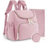 Bolso de mano para pañales, gran capacidad, impermeable, para mamá, de viaje, con caja para chupete y cambiador.