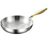 Porcheddu sartén de freír 28cm Arce inoxidable 316 antiadherente para estove Gas y inducción cocina universal sin tapa