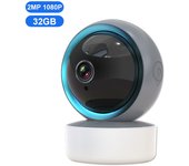 Monitor electrónico de video para bebés con cámara HD de 3MP, Wi-Fi, audio bidireccional, visión nocturna por infrarrojos, cámara IP para dormir (32G + 1080P)