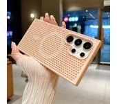 Heat Dissipation For Magsafe Magnetic Case For Samsung Galaxy S25 S24 S23 S22Ultra Plus Cooling Breathable Wireless Charge Cover